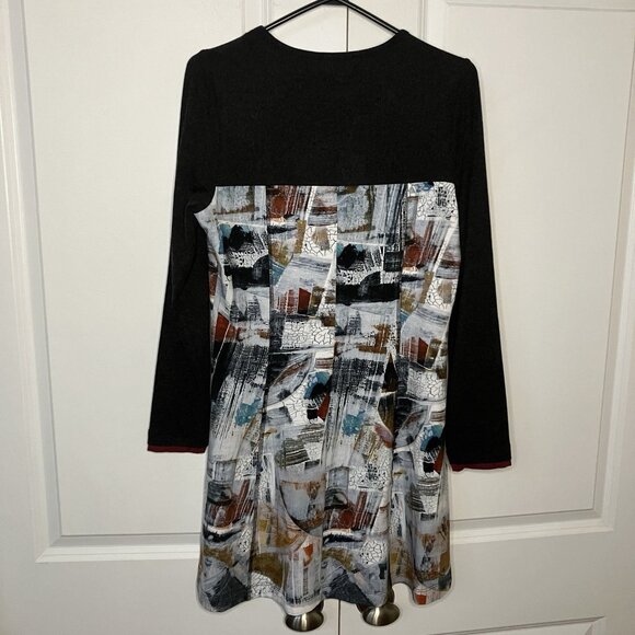 Art Simply by Dolcezza Kamiros Dress Womens S Keyhole Lagenlook Artsy Boho - Picture 4 of 8